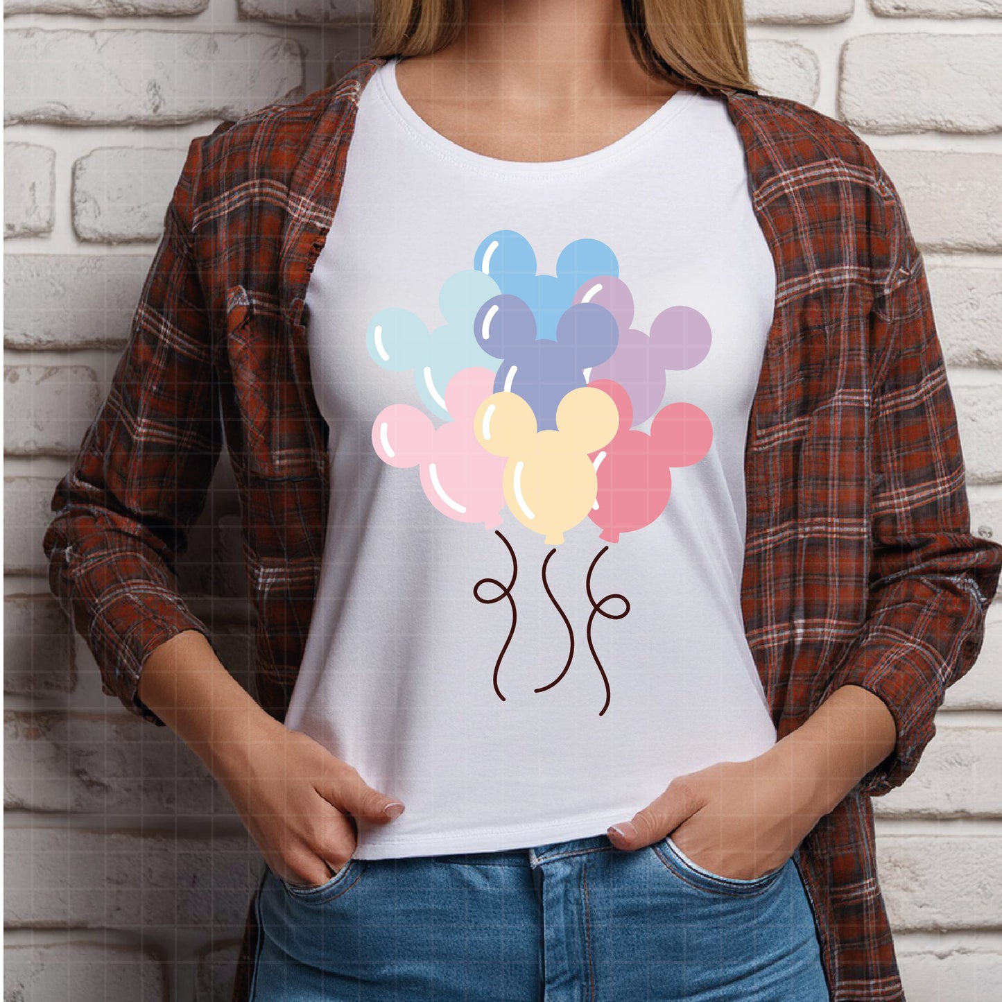 COD2852 - Mickey Ballon svg,  Mouse Balloon Bunch Cut File, Magical Park Kingdoms Vacation png pdf dxf ai eps For Silhouette, Cricut