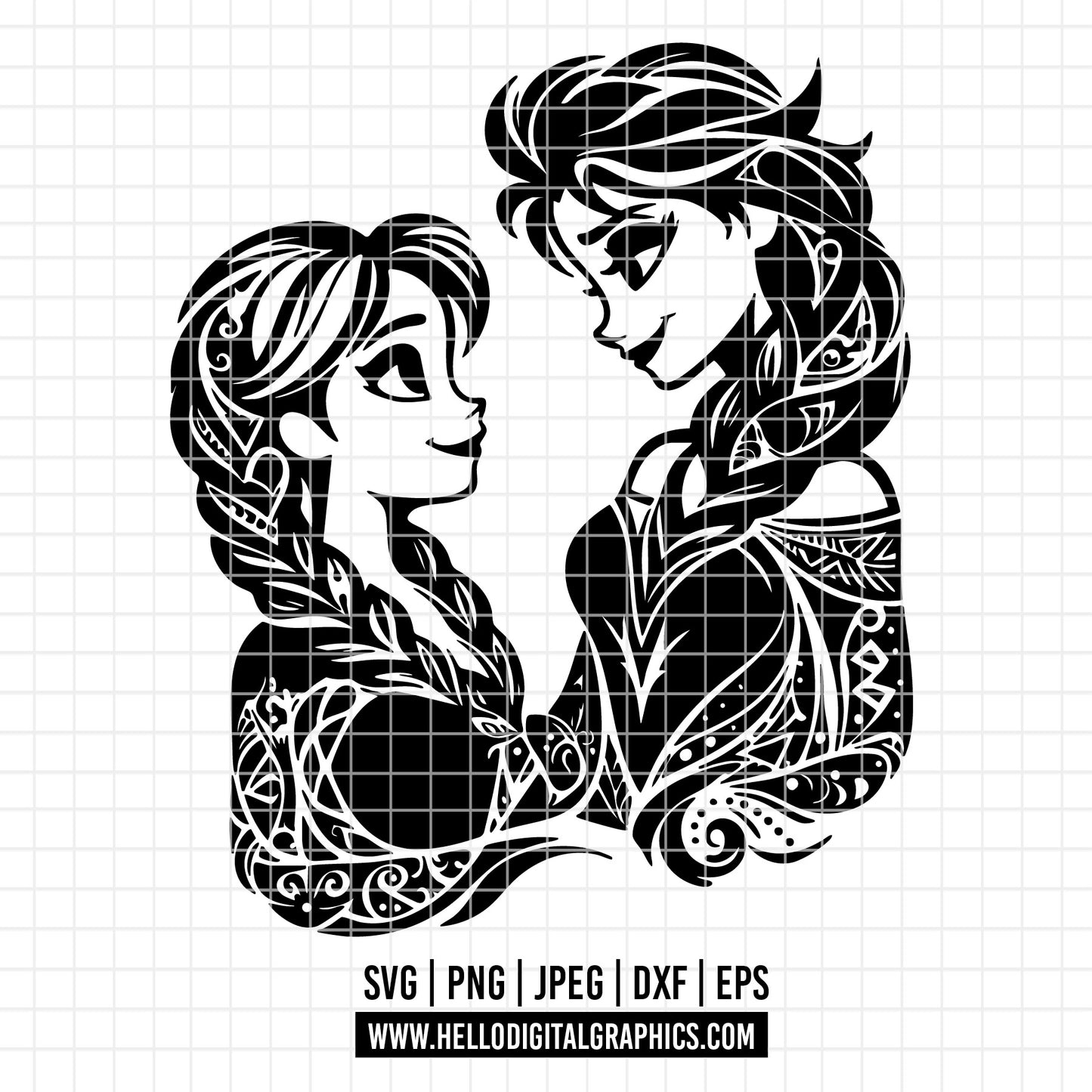 COD2857 - Frozen svg, Elsa svg, Anna svg, Winter elsa cut files for cricut silhouette, Princess svg, Disney svg