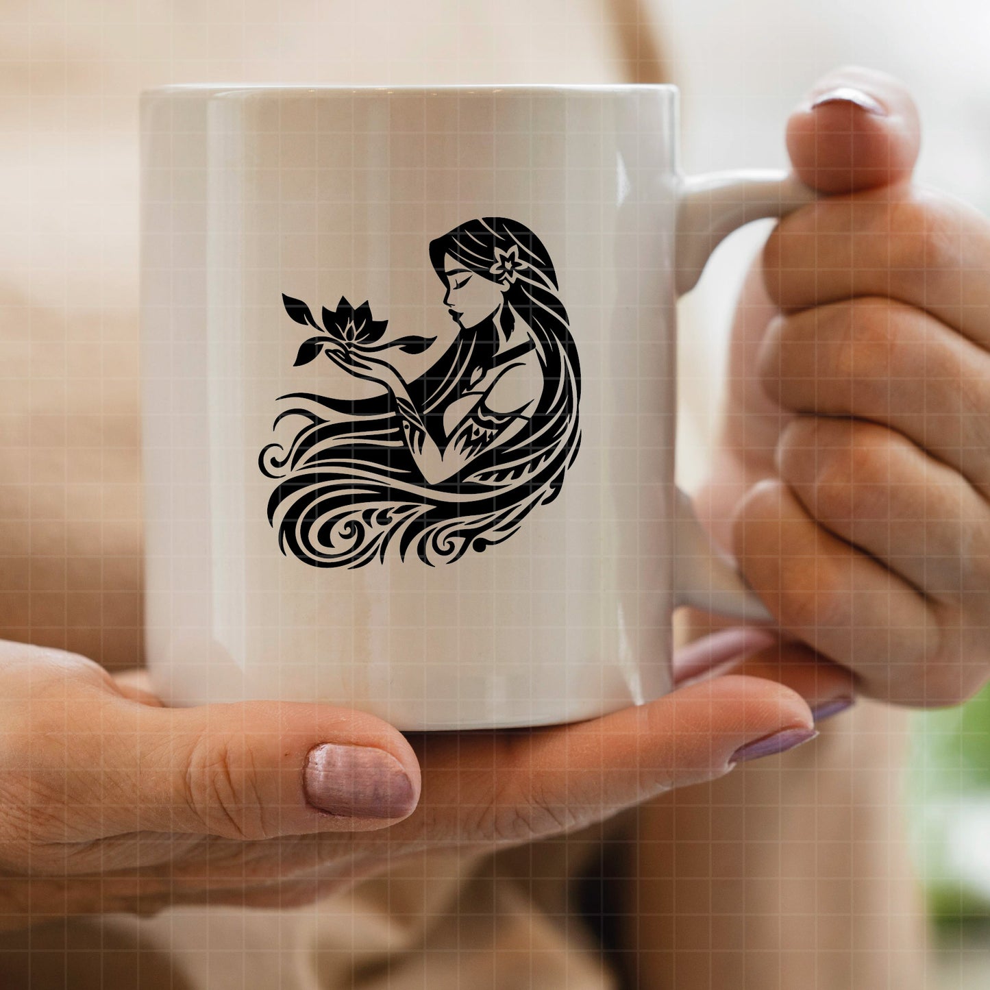 COD2858 - Pocahontas svg, nature svg, princess svg, outline svg, cricut silhouette, Disney svg