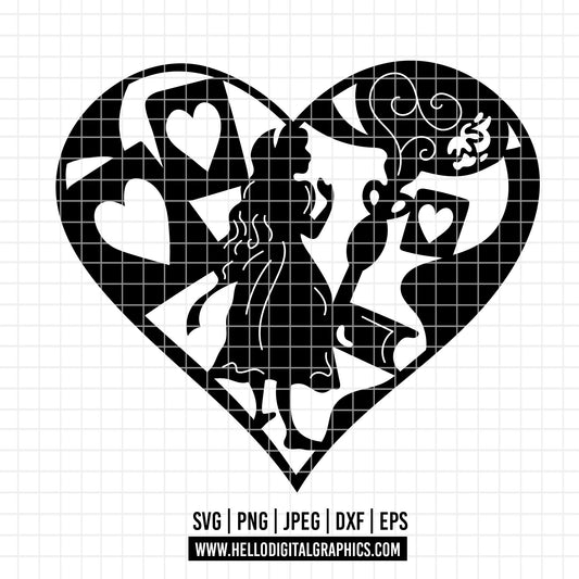 COD2860 - Alice in wonderland svg, Alice sketch svg, disney svg, Silhouette, Cricut