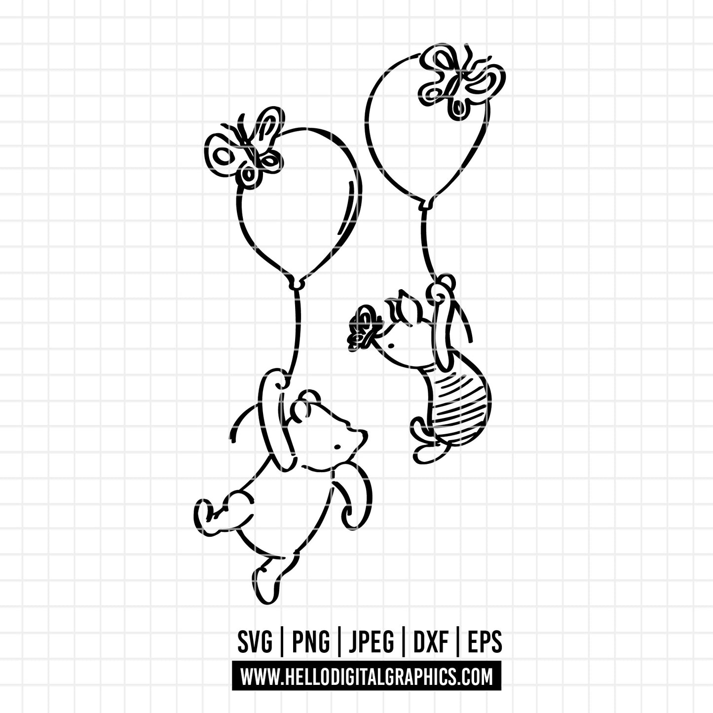 COD2898 - Winnie the Pooh easter svg, pooh png, classic winnie the pooh svg, baby shower svg, pooh party