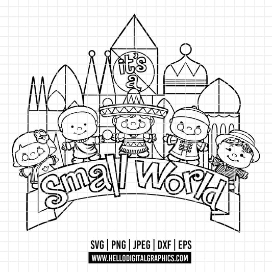 COD2906 - it's a small world disney SVG, EPS, PNG - Disney -Inspired 'It's a small world' numbers and quotes svg set. Craft Your magic