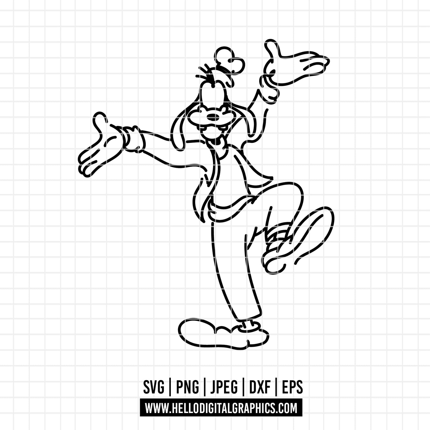 COD2914 - Goofy svg, Disney svg, mickey svg, minnie svg, Silhouette, Cricut