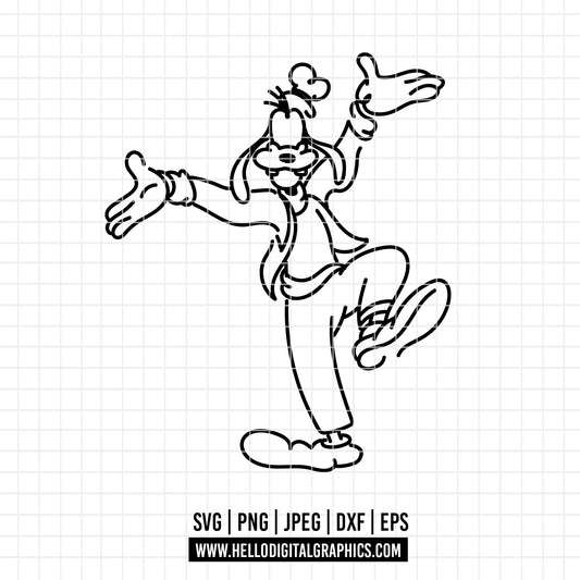 COD2914 - Goofy svg, Disney svg, mickey svg, minnie svg, Silhouette, Cricut