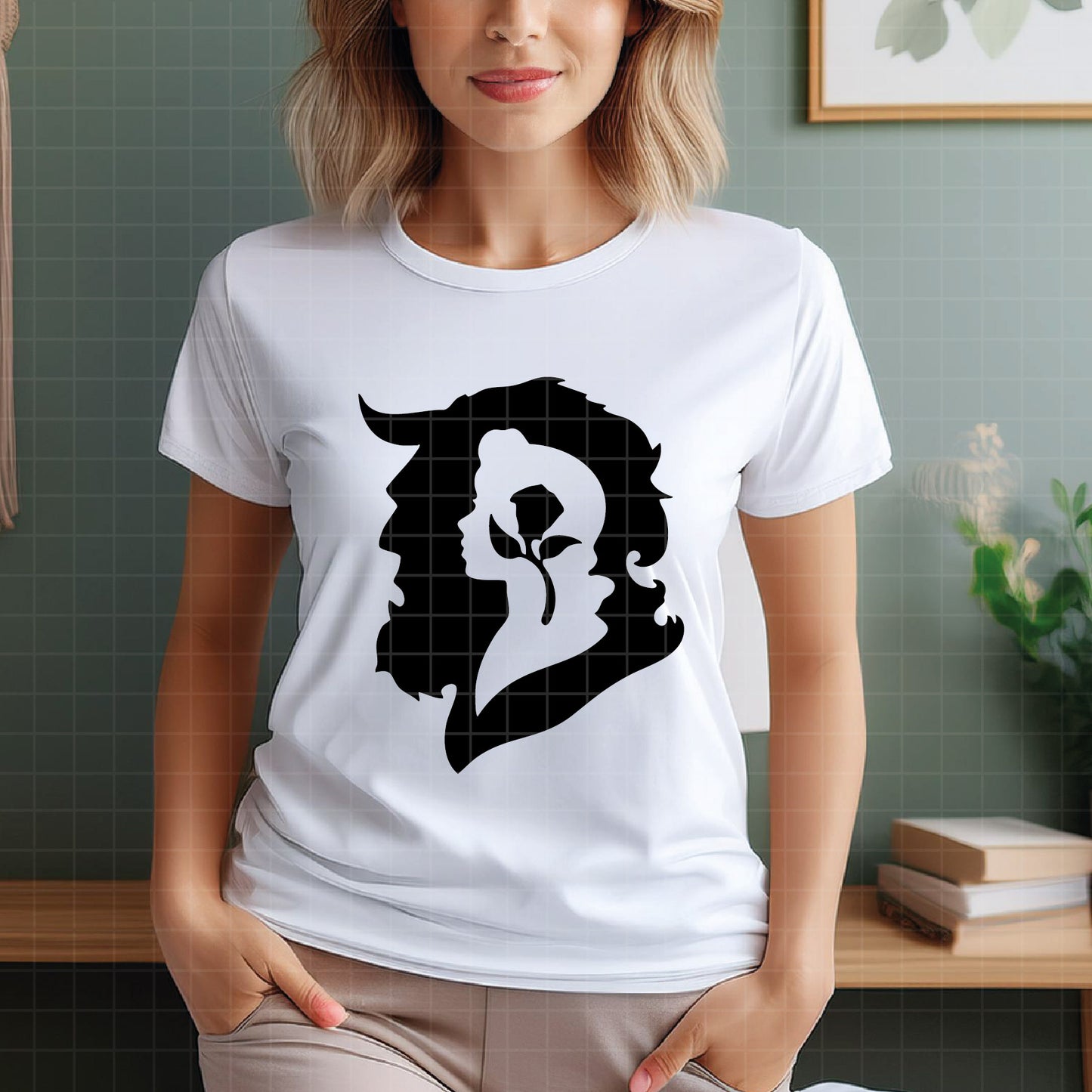 COD2917 - Beauty and the beast svg, bella svg, beast svg, outline svg, cricut, silhouette