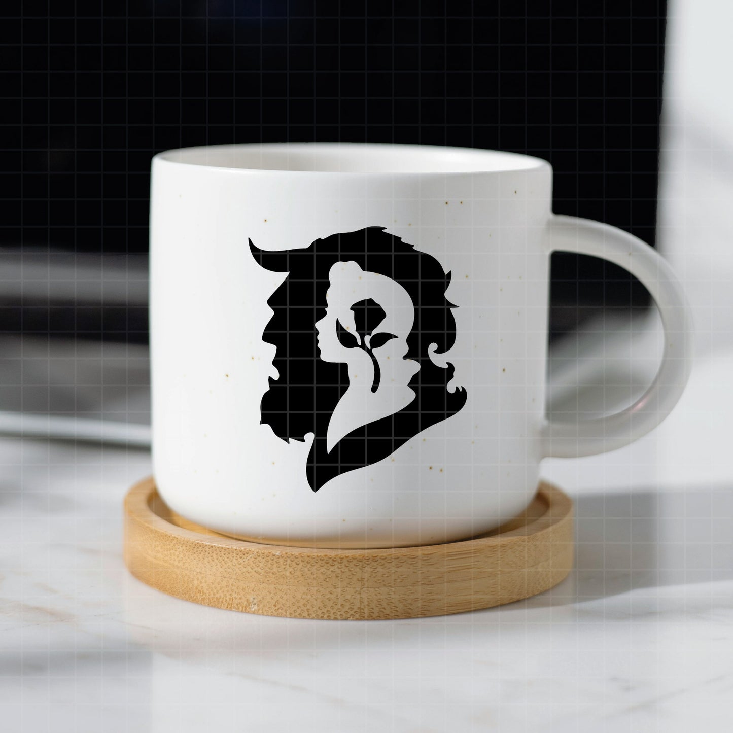 COD2917 - Beauty and the beast svg, bella svg, beast svg, outline svg, cricut, silhouette