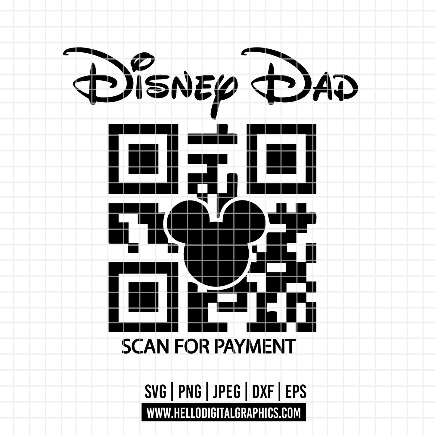 COD2918- Barcode Disney dad svg, Father svg, dad svg, disney svg, Silhouette, Cricut