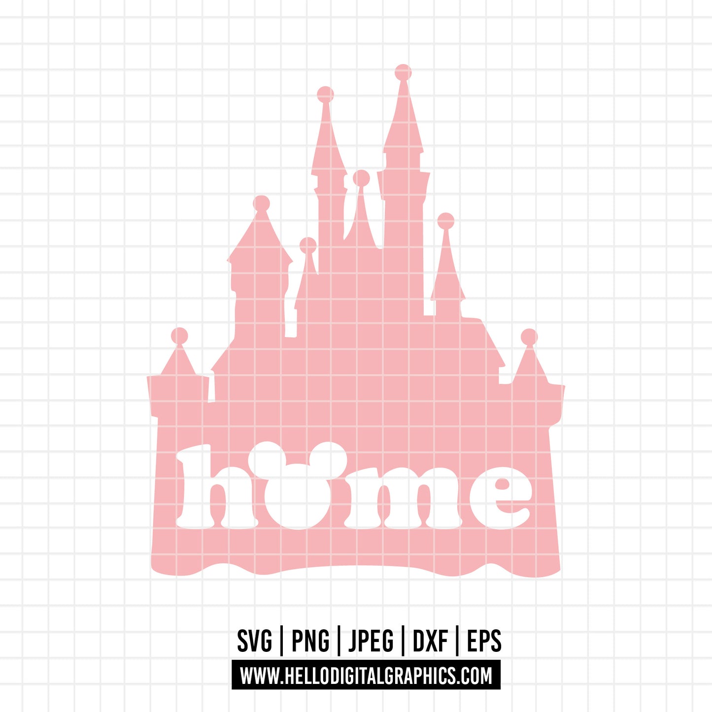 COD2935 - Castle svg, disney castle svg, disney svg, tinker bell svg, cricut, silhouette