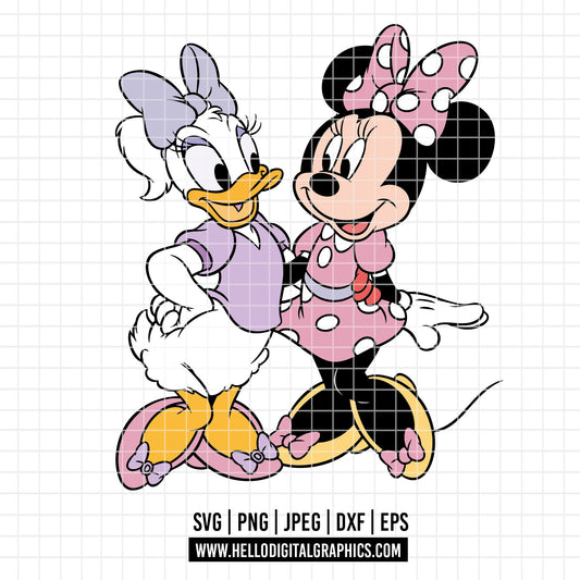 COD2943 - Besties svg, Minnie and daisy svg, Disney svg, disneyland t shirt svg, Disney svg, Minnie mermaid svg