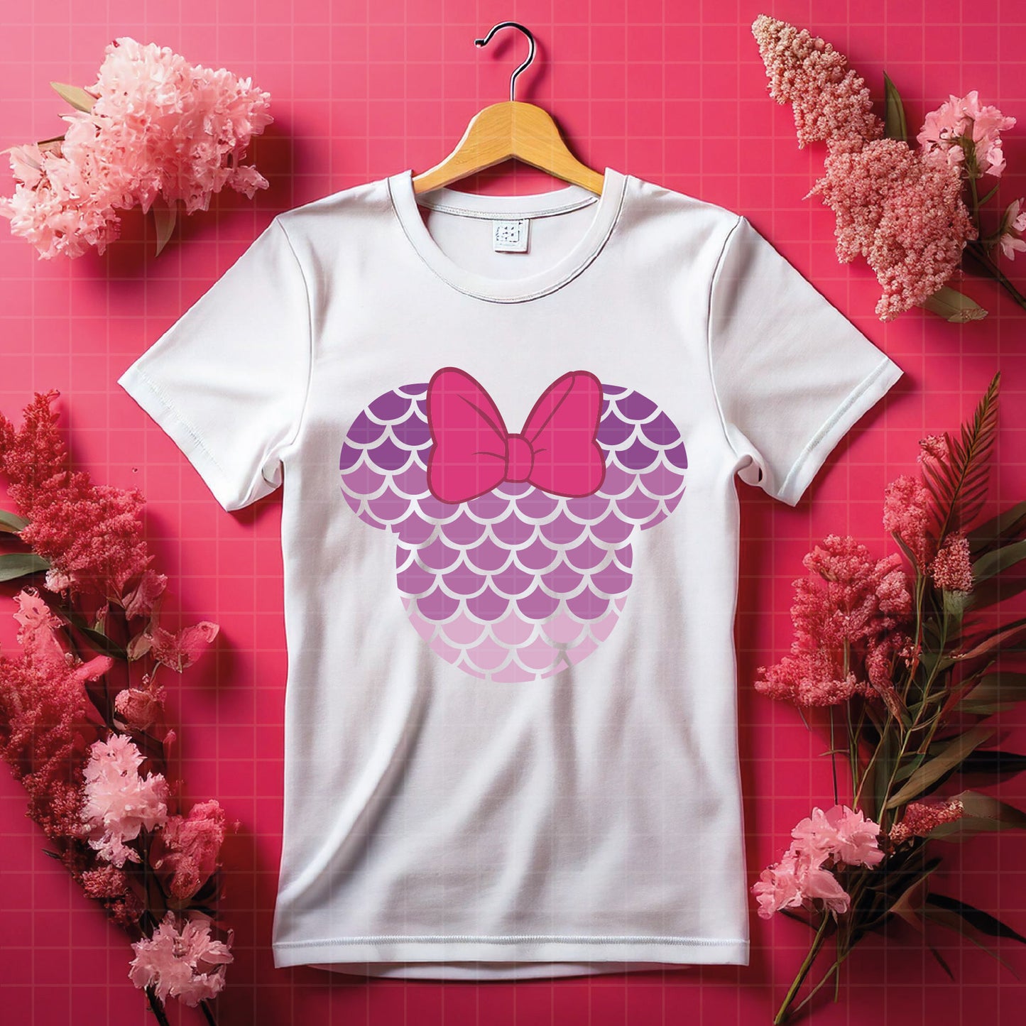 COD2957 - Minnie svg, Minnie Mouse head mermaid svg, svg cutting file, disney svg