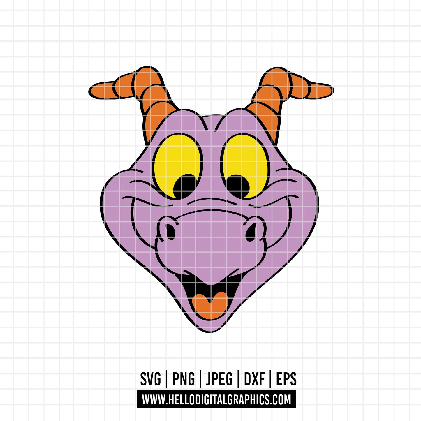 COD2958 - Figment Epcot Png - Svg, Figment Png, Retro Figment Png, Figment The Dragon, Epcot Figment Png, Figment One Little Spark, Purple Dragon Png