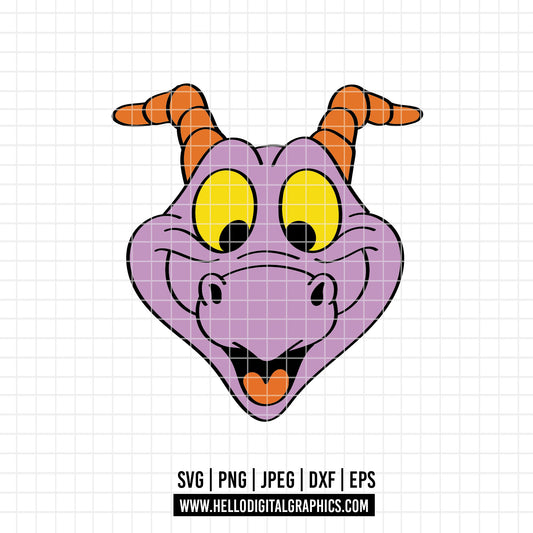 COD2958 - Figment Epcot Png - Svg, Figment Png, Retro Figment Png, Figment The Dragon, Epcot Figment Png, Figment One Little Spark, Purple Dragon Png