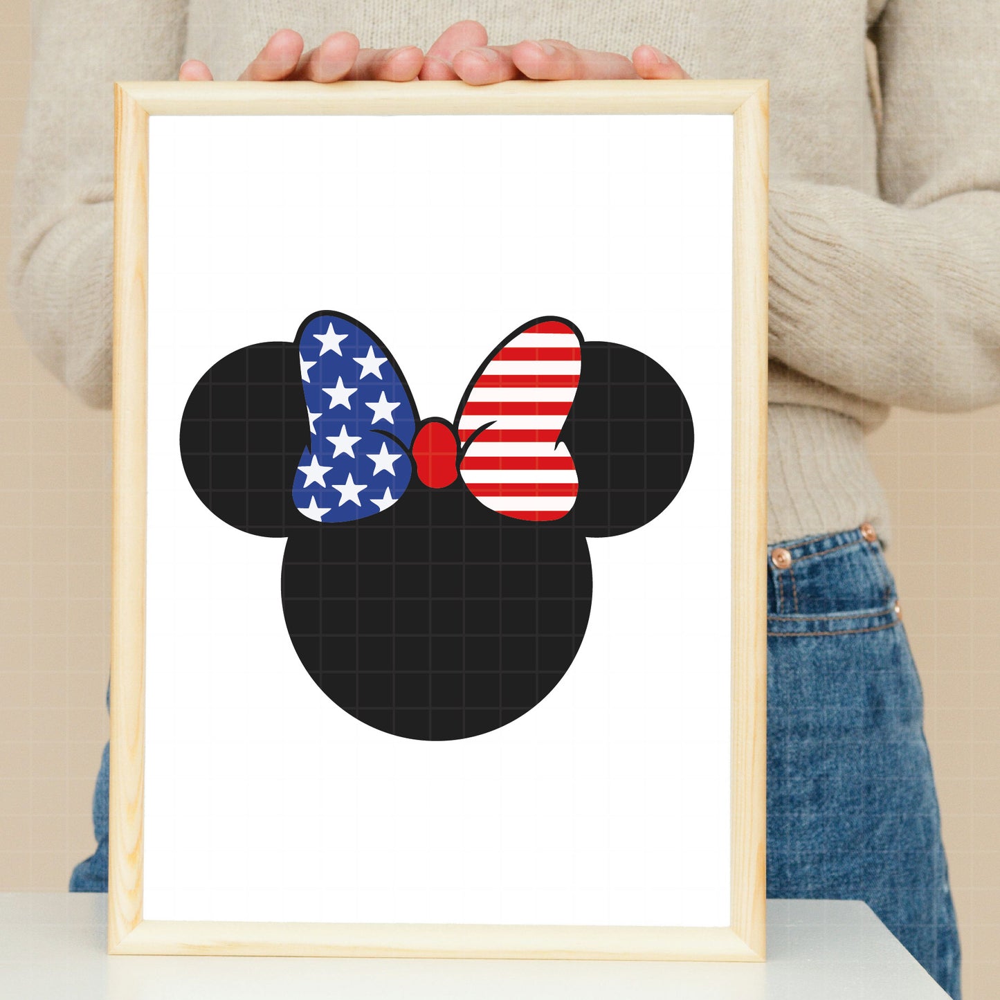 COD265 - Minnie svg, Minnie Mouse head svg, svg cutting file, disney svg