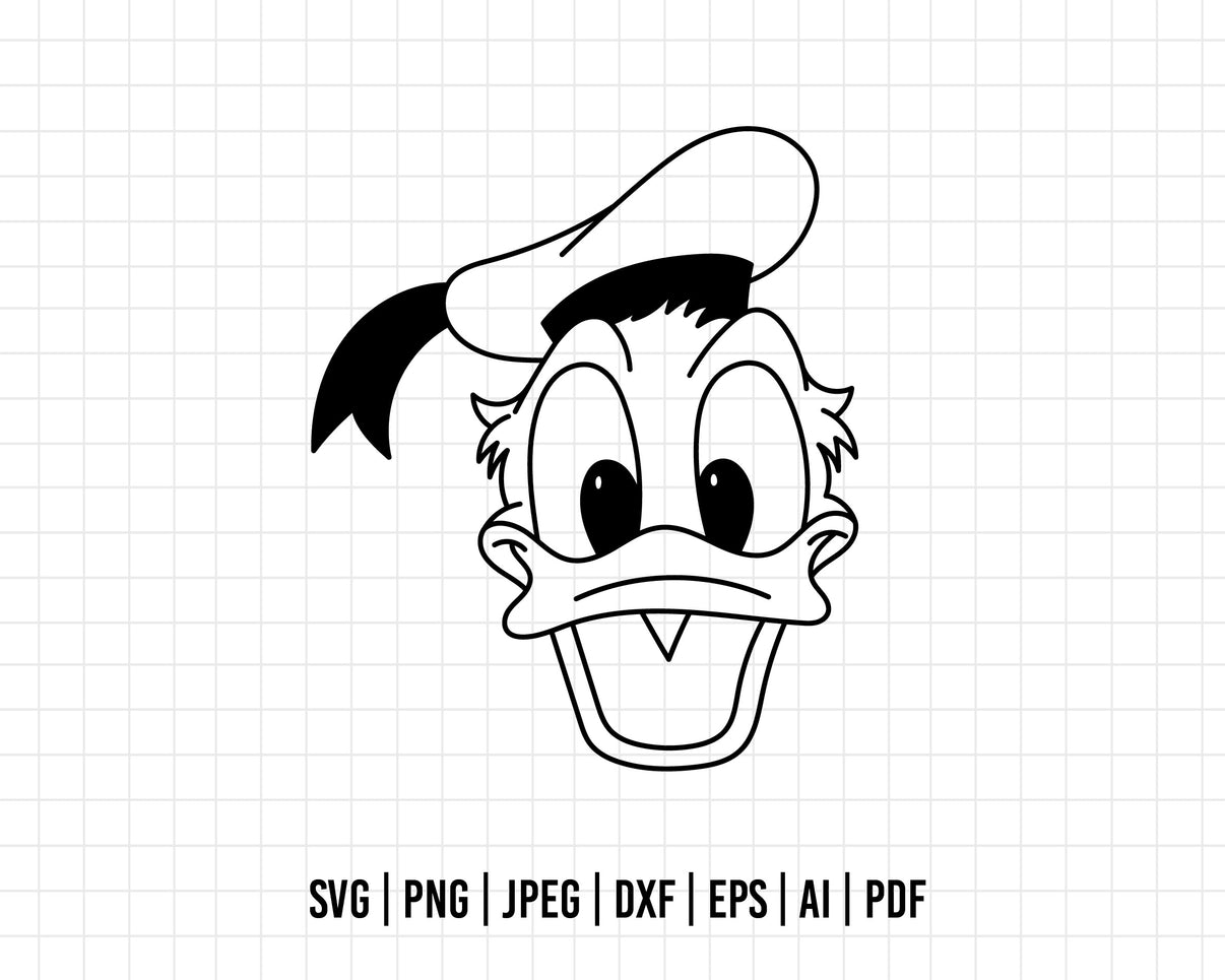 COD297- Donald svg, Disney svg, mickey svg, minnie svg, Silhouette, Cr ...