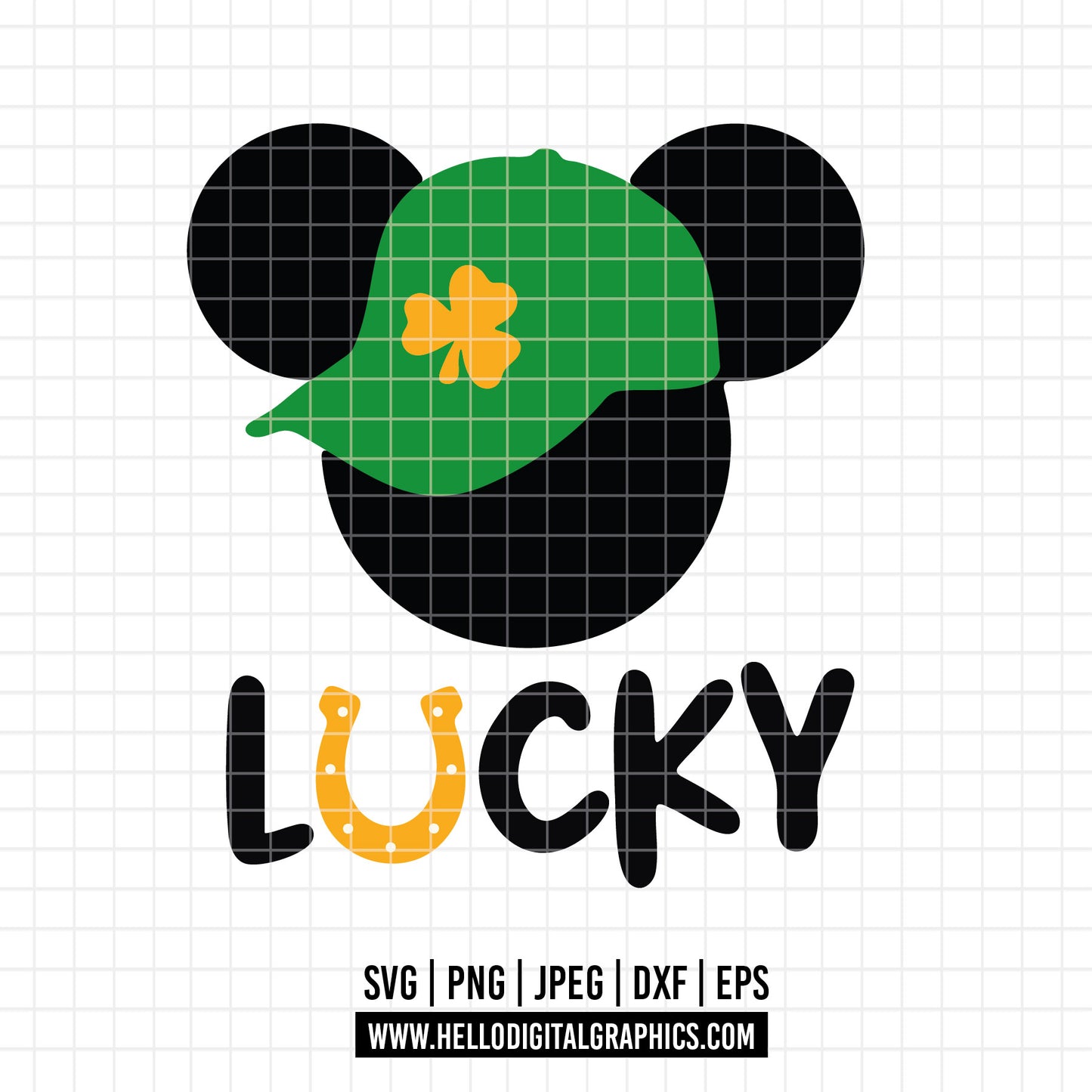COD2970- Mickey Mouse Lucky Head Svg, Mickey svg, Disney svg