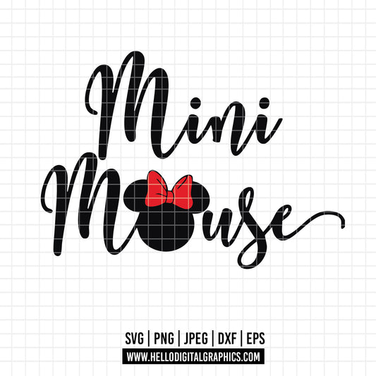 COD2977- Mini mouse svg, mini mouse svg, Minnie mouse svg, Disney svg, minnie svg, Silhouette, Cricut