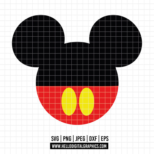 COD2980 - Mickey sketch svg, Mickey outline Svg, Disney svg, Magical svg, Mickey face svg