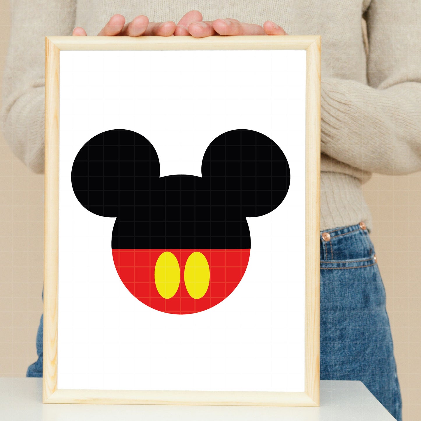 COD2980 - Mickey sketch svg, Mickey outline Svg, Disney svg, Magical svg, Mickey face svg