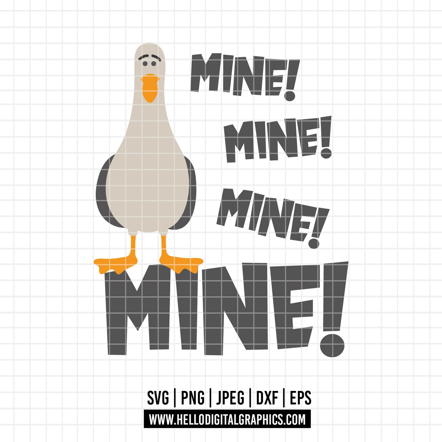 COD2982 - Finding nemo svg, Nemo shirt, disney finding Nemo svg, custom finding nemo seagulls, Disneyworld shirts