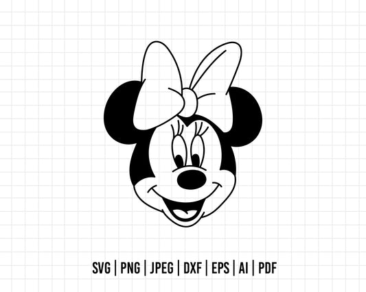 COD299- Minnie mouse svg, Disney svg, mickey svg, minnie svg, Silhouette, Cricut