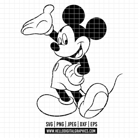 COD2990 - Mickey sketch svg, Mickey outline Svg, Disney svg, Magical svg, Mickey face svg
