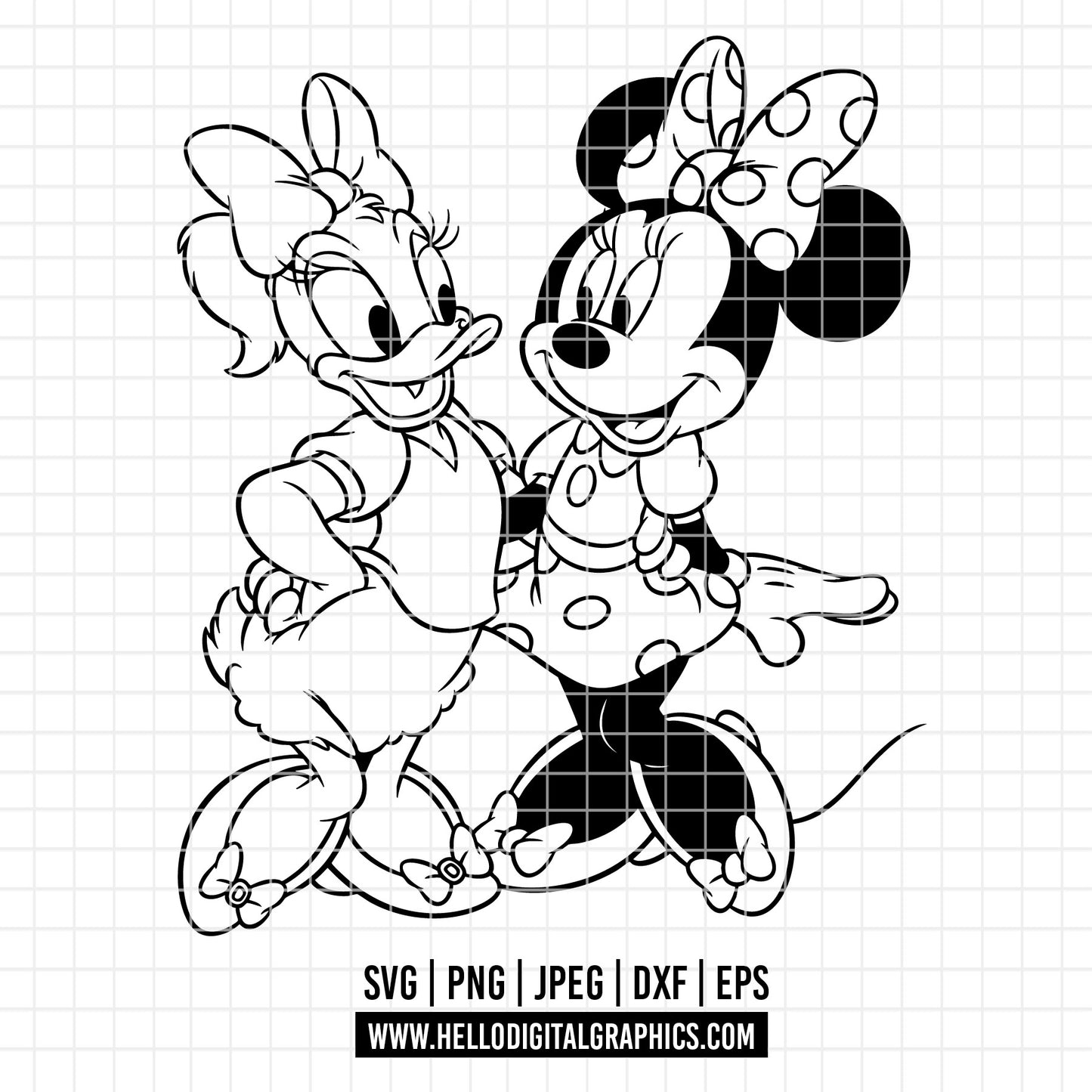 COD2991 - Besties svg, Minnie and daisy svg, Disney svg, disneyland t shirt svg, Disney svg, Minnie mermaid svg