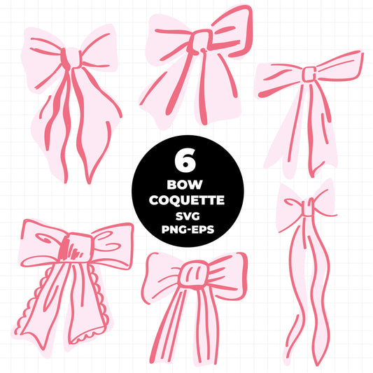 COD2995 - Doodle  bow coquette clipart, Frames Clipart, Aesthetic frames Clipart, frames printable