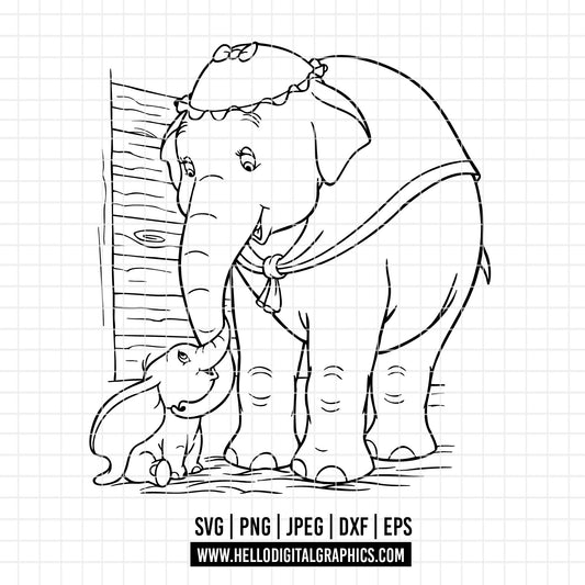 COD3001 - Dumbo svg, Digital Download, Instant Download, svg, dxf, eps & png files included!