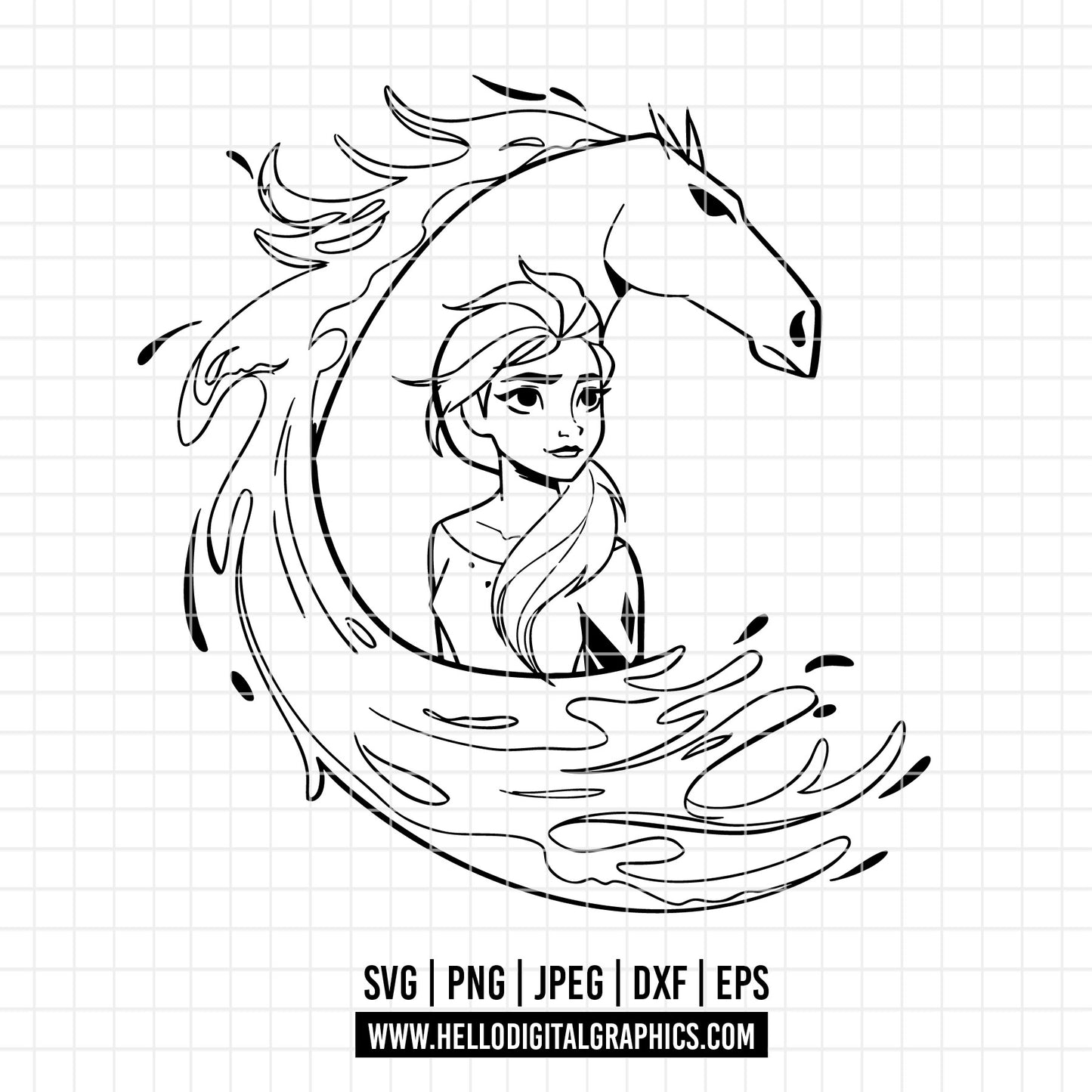 COD3002 - Frozen svg, Elsa svg, Anna svg, Winter elsa cut files for cricut silhouette, Princess svg, Disney svg