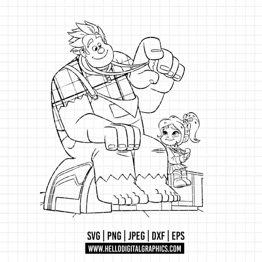 COD3006 - Vanellope von schweetz svg, Wreck it Ralph PNG, Wreck it Ralph SVG, Wreck it Ralph Clipart