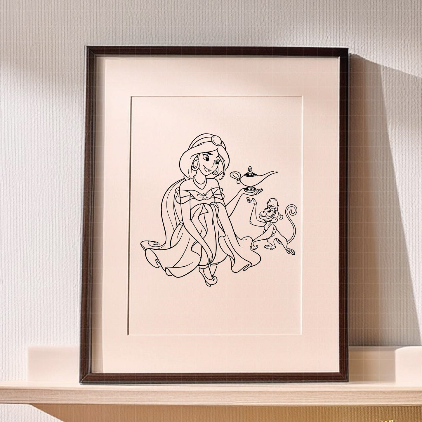 COD3007 - Jasmine Svg, Princess Svg, Indian Princess svg, Arabian Princess SVG, Aladdin svg, Princess svg, silhouette svg, disney svg