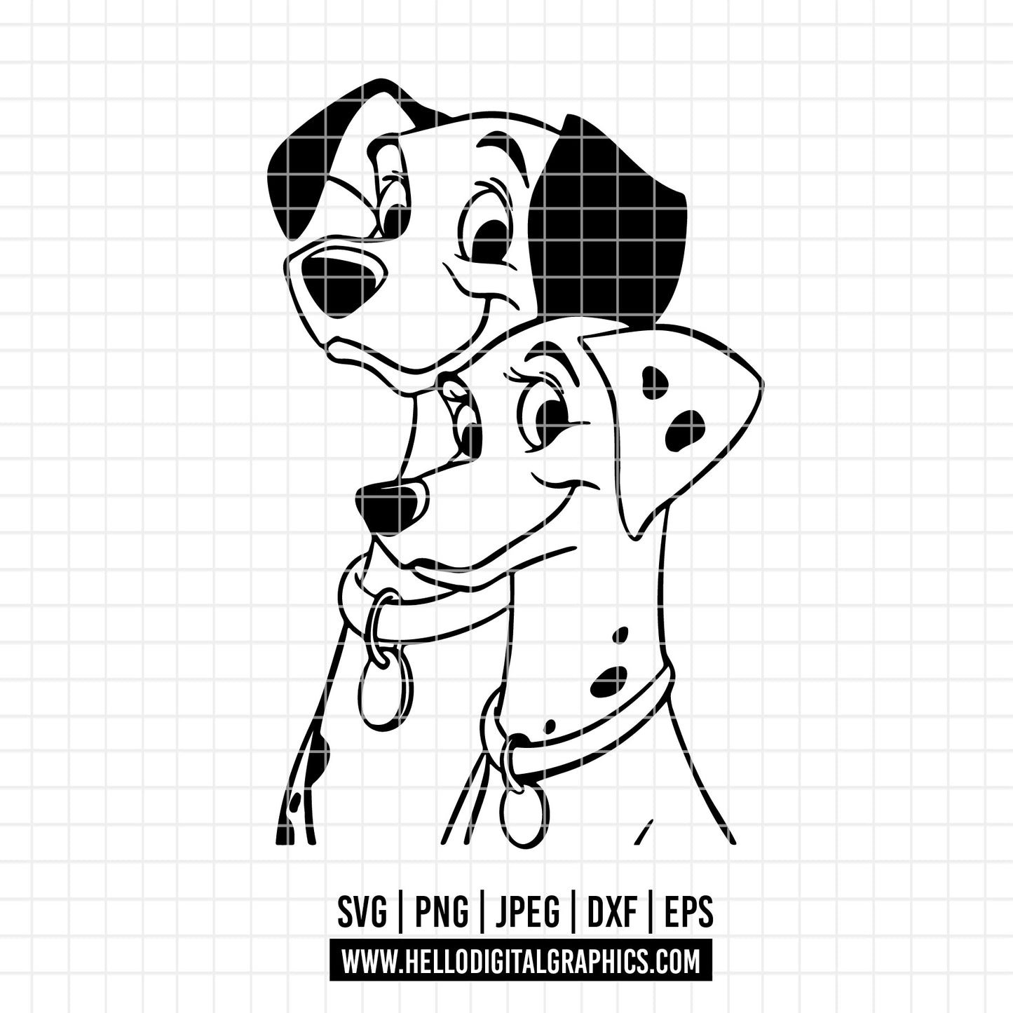 COD3009 - Dalmatian svg, dog svg, dalmatian cut file, puppy outline svg, disney svg