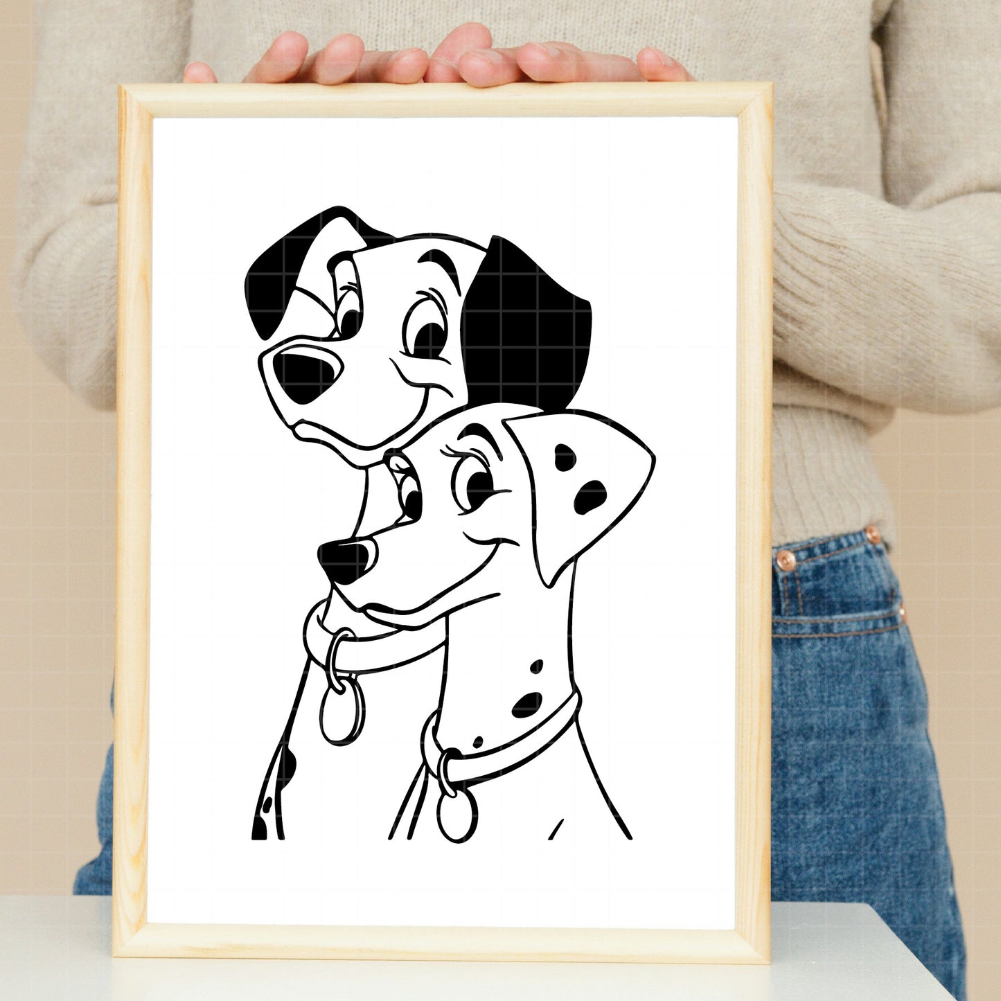 COD3009 - Dalmatian svg, dog svg, dalmatian cut file, puppy outline svg, disney svg