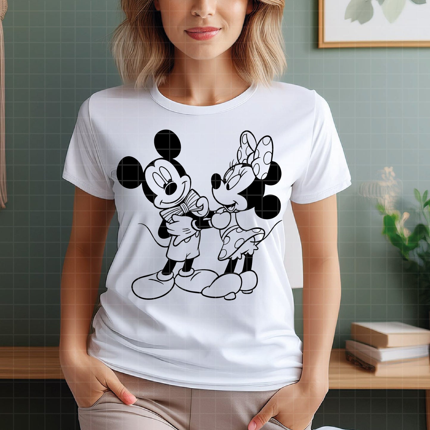 COD3011 - Mickey and minnie svg, Disney svg, mickey svg, minnie svg, Silhouette, Cricut