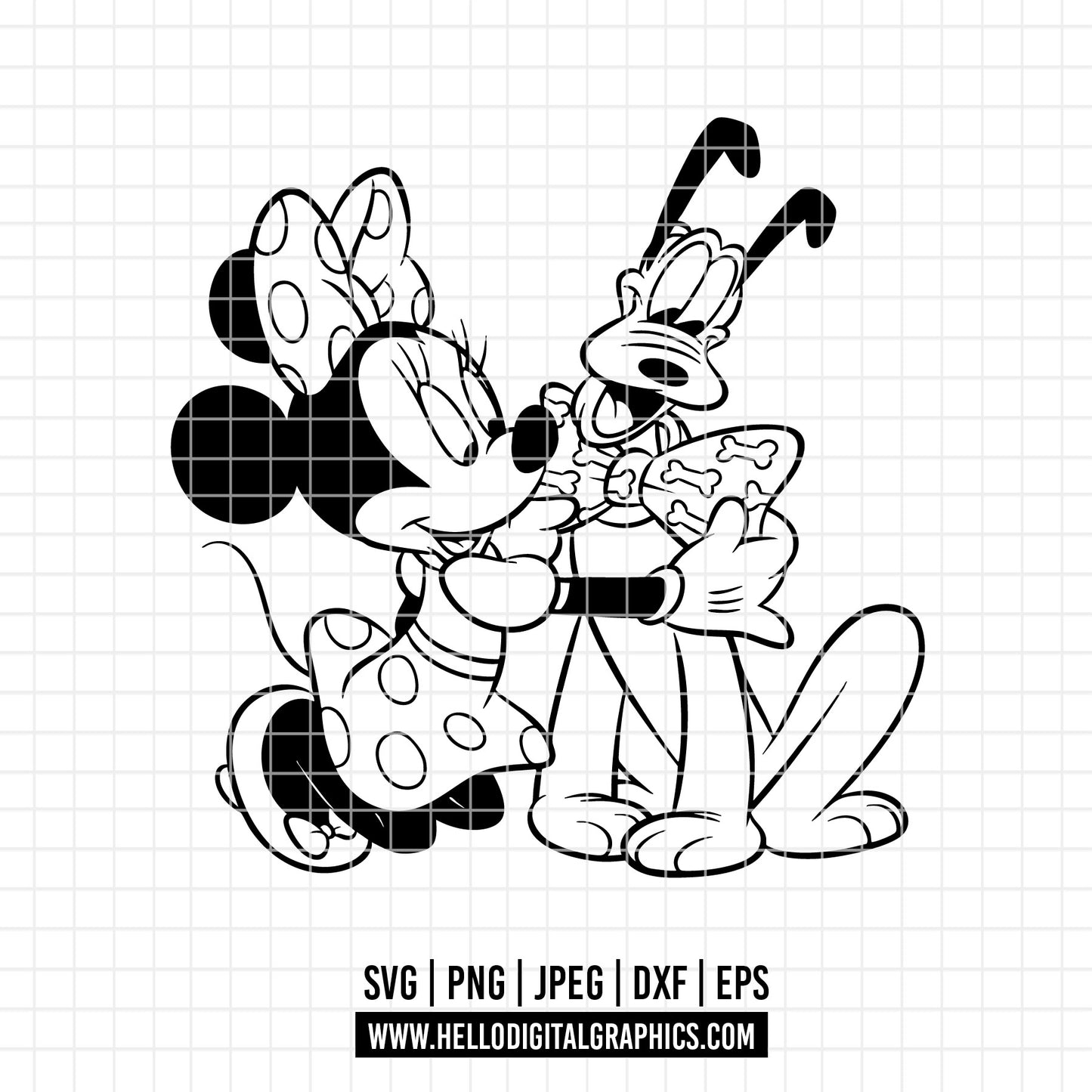 COD3014 - Minnie and pluto svg, Disney svg, disneyland t shirt svg, Disney svg