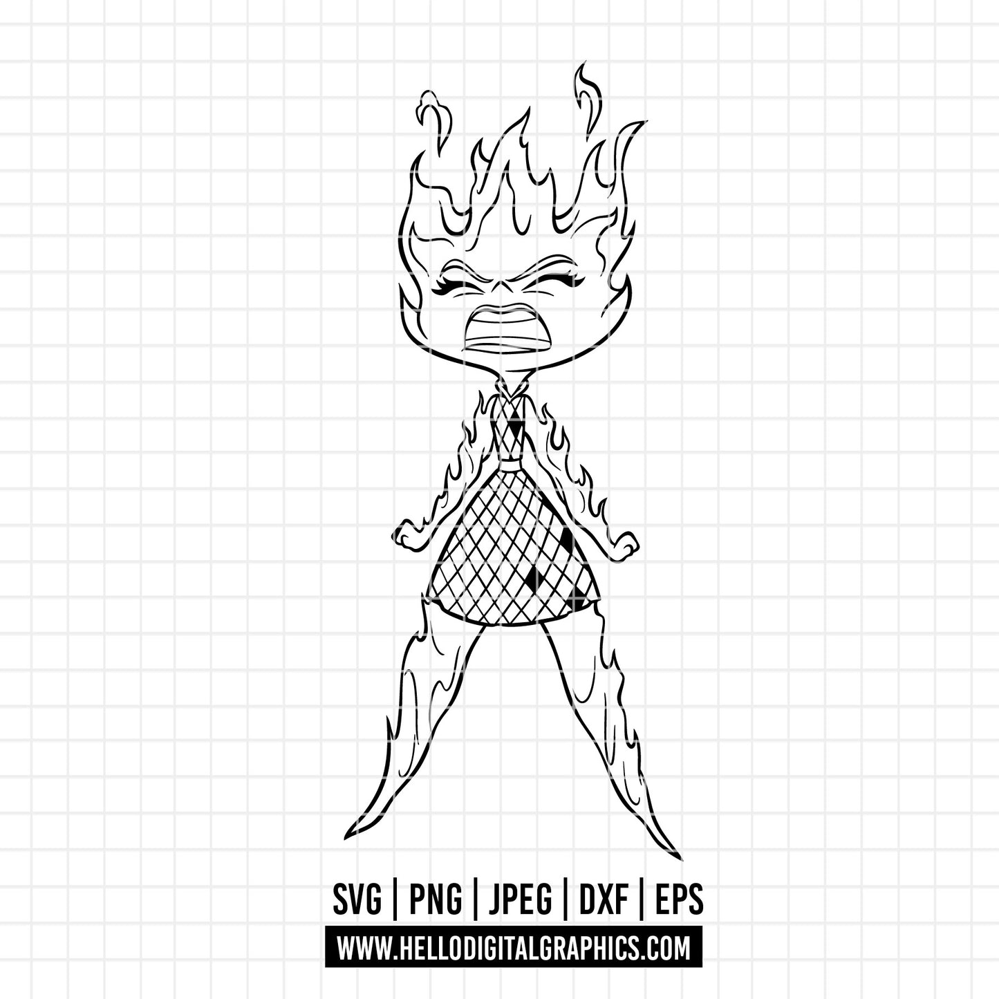 COD3017 - Elemental svg, Elemental PNG, Elemental Digital, disney svg, Silhouette, Cricut