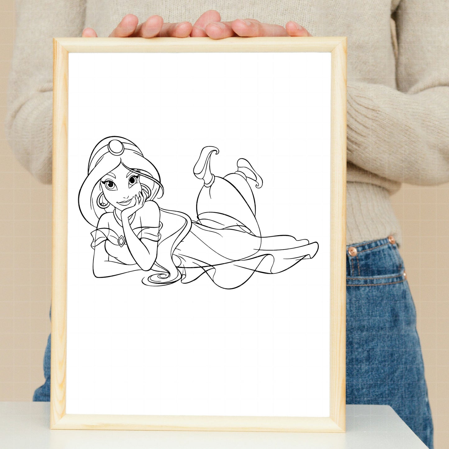 COD3020 - Jasmine Svg, Princess Svg, Indian Princess svg, Arabian Princess SVG, Aladdin svg, Princess svg, silhouette svg