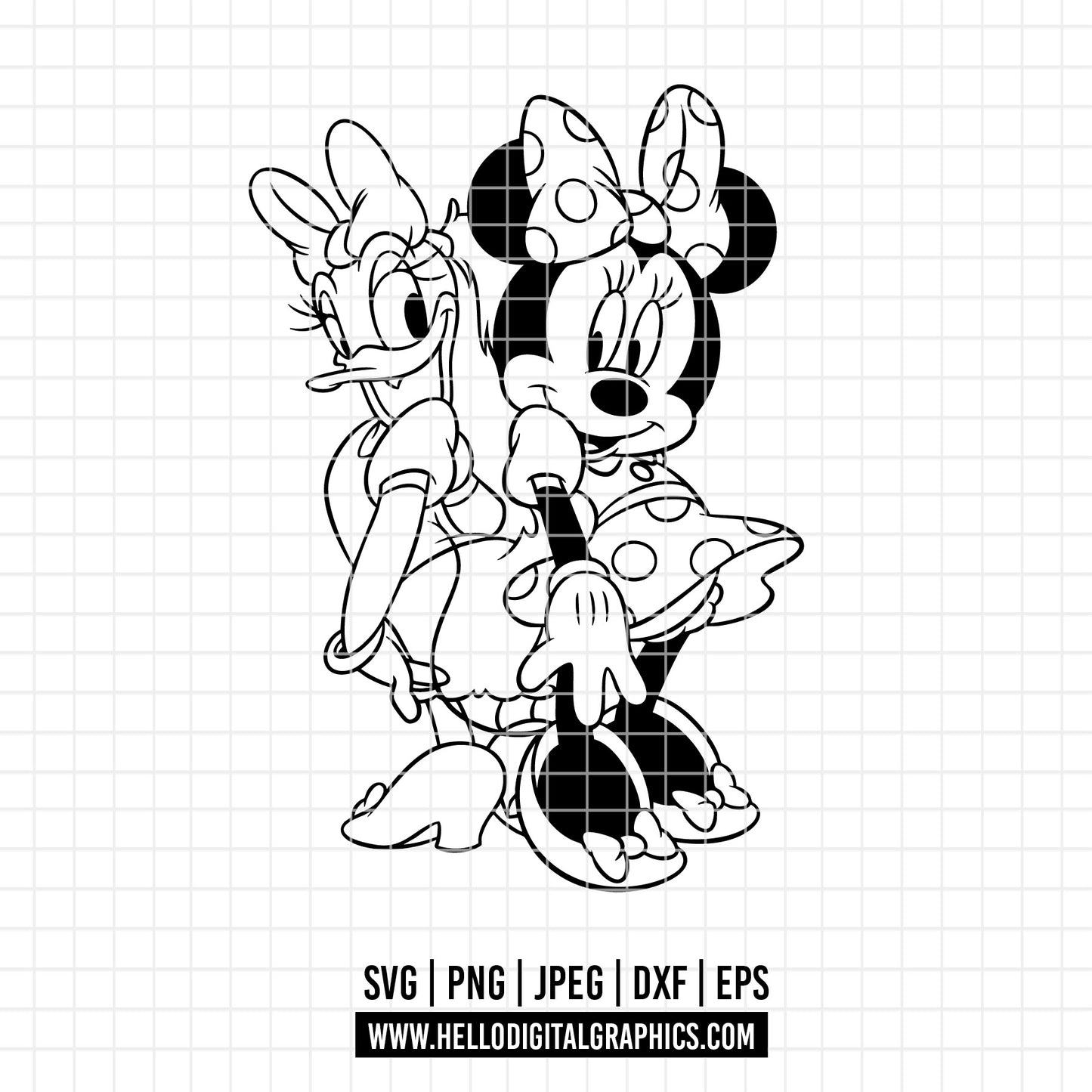 COD3029 - Besties svg, Minnie and daisy svg, Disney svg, disneyland t shirt svg, Disney svg, Minnie mermaid svg