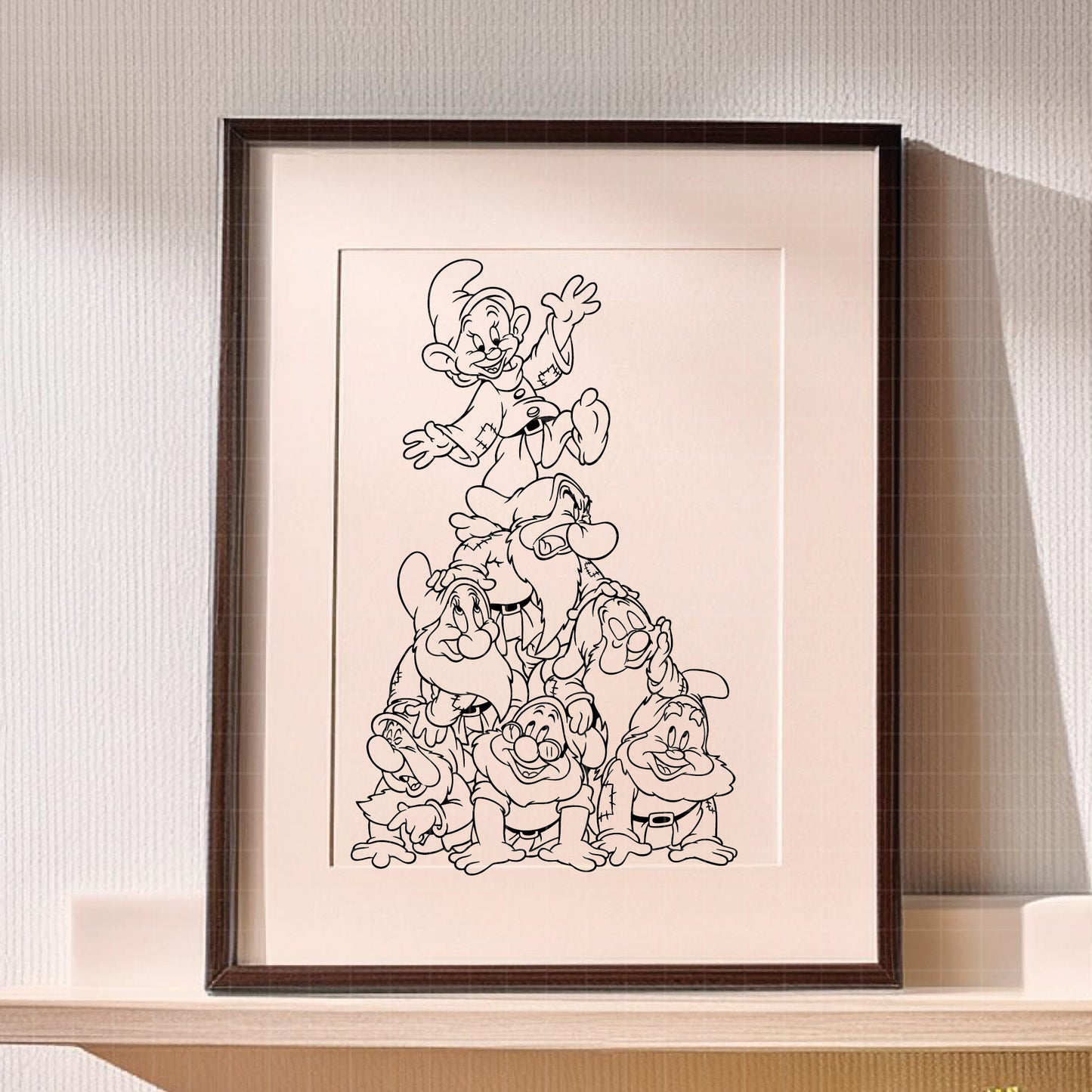 COD3033 -Snow White png, Princess png, Snow White and the Seven Dwarfs png, outline png, disney png