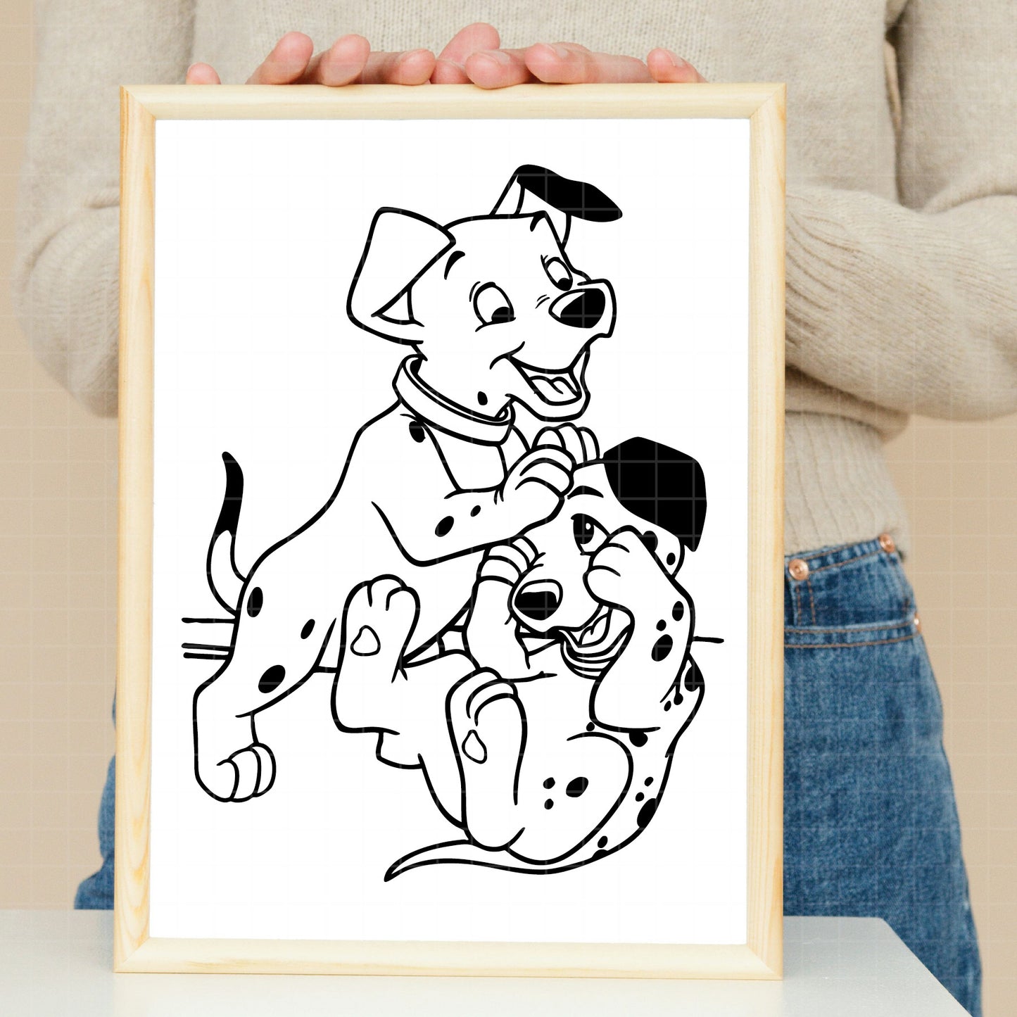 COD3035 - Dalmatian svg, dog svg, dalmatian cut file, puppy outline svg, disney svg