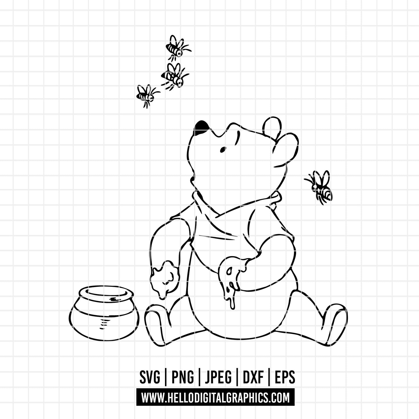 COD3037 - Piglet and pooh svg, Winnie the pooh svg, disney svg
