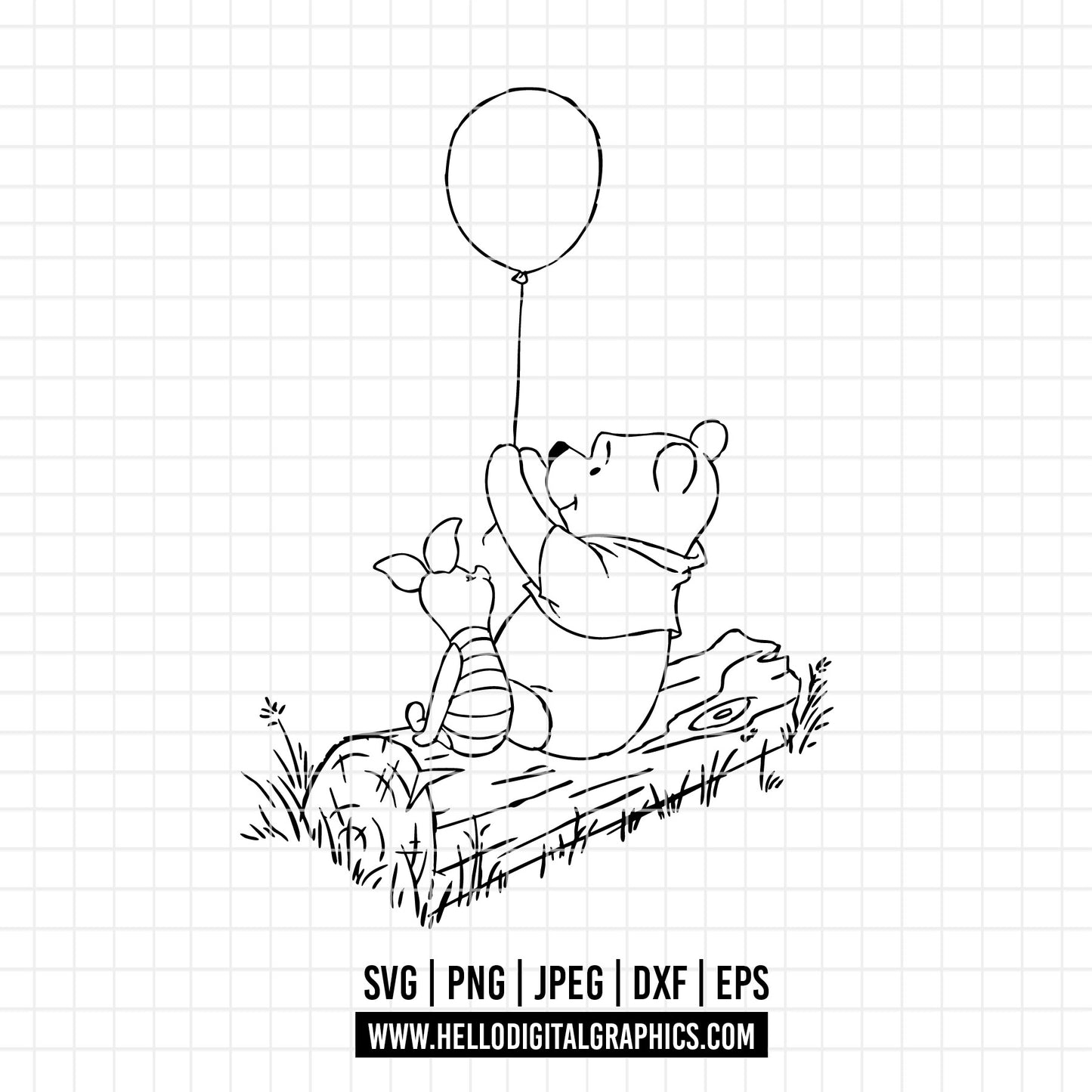 COD3038 - Piglet and pooh svg, Winnie the pooh svg, disney svg