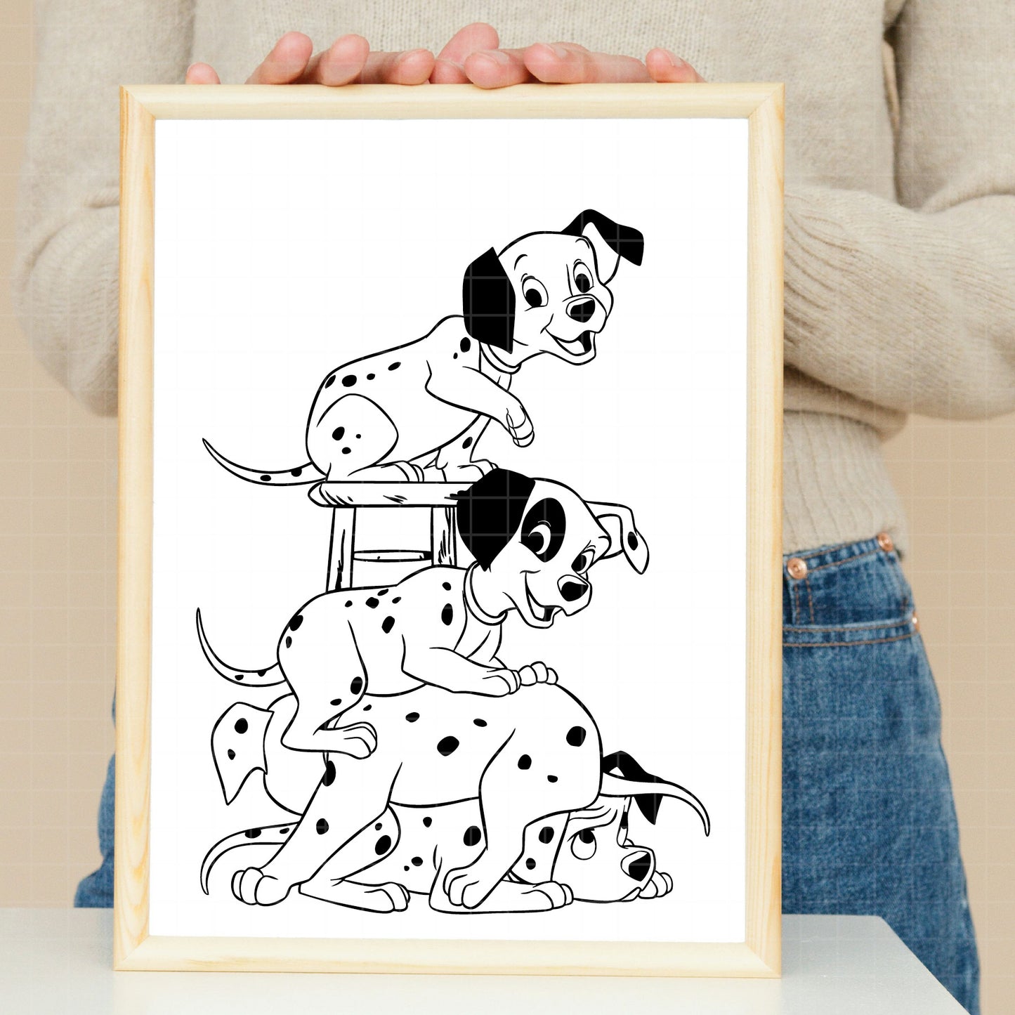 COD3047 - Dalmatian svg, dog svg, dalmatian cut file, puppy outline svg, disney svg