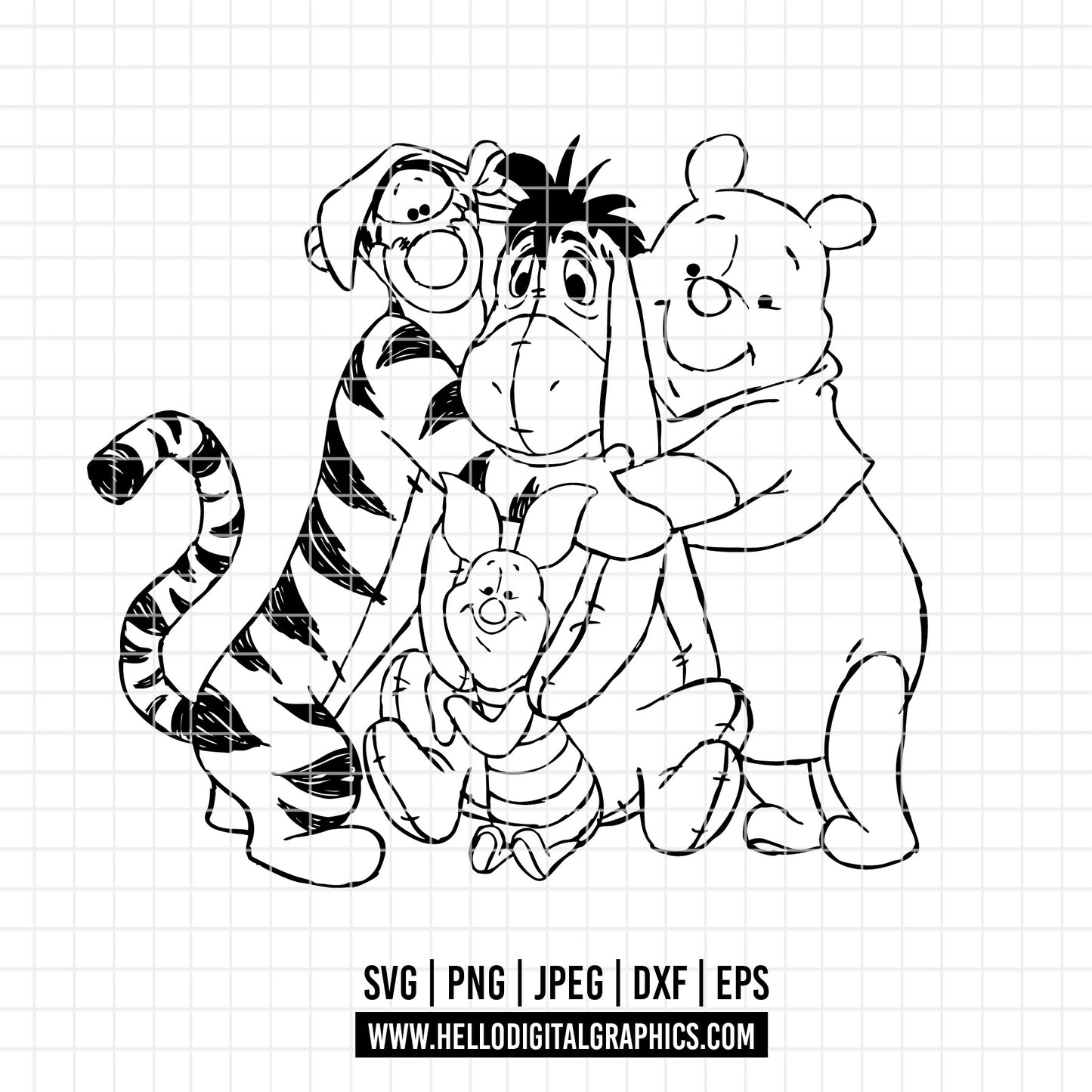 COD3053 - Winnie the Pooh easter svg, pooh png, classic winnie the pooh svg, baby shower svg