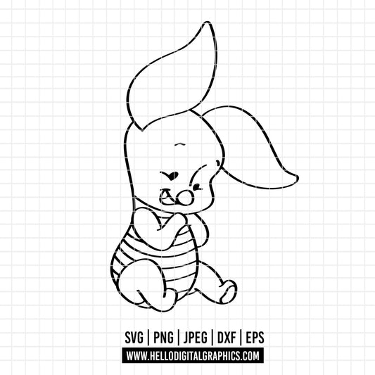 COD3057 - Piglet and pooh svg, Winnie the pooh svg, disney svg