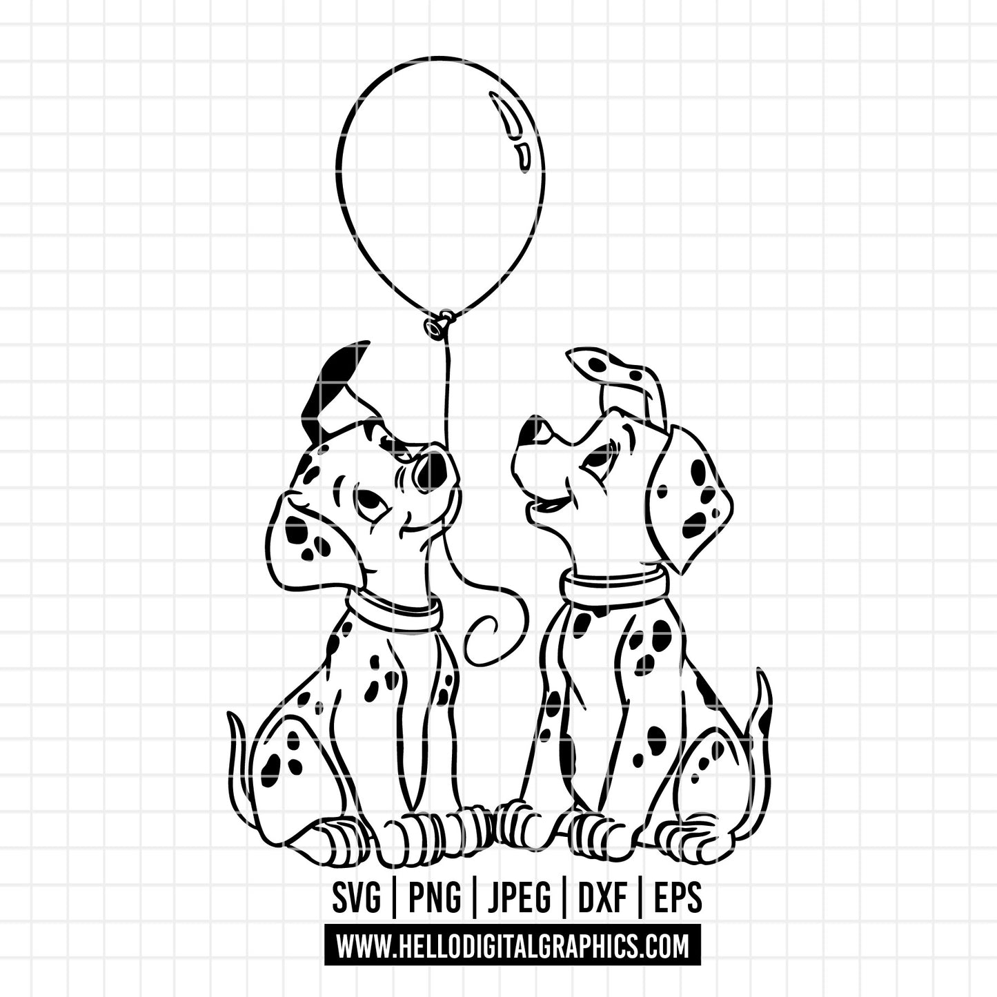 COD3067 - Dalmatian svg, dog svg, dalmatian cut file, puppy outline svg, disney svg