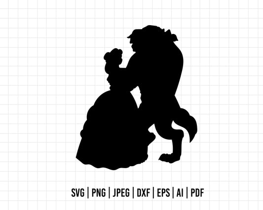 COD307- Beauty and the beast svg, bella svg, beast svg, cut files for cricut, silhouette,Disney svg, Princess Belle