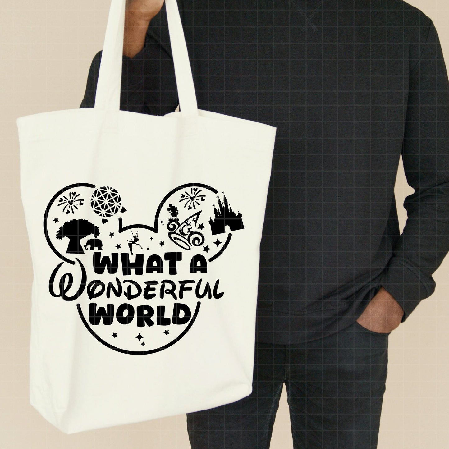 COD3072 - What wonderful world svg, Happy Disney Park svg, Family Trip svg, Vacay Mode Svg, mickey svg, family svg