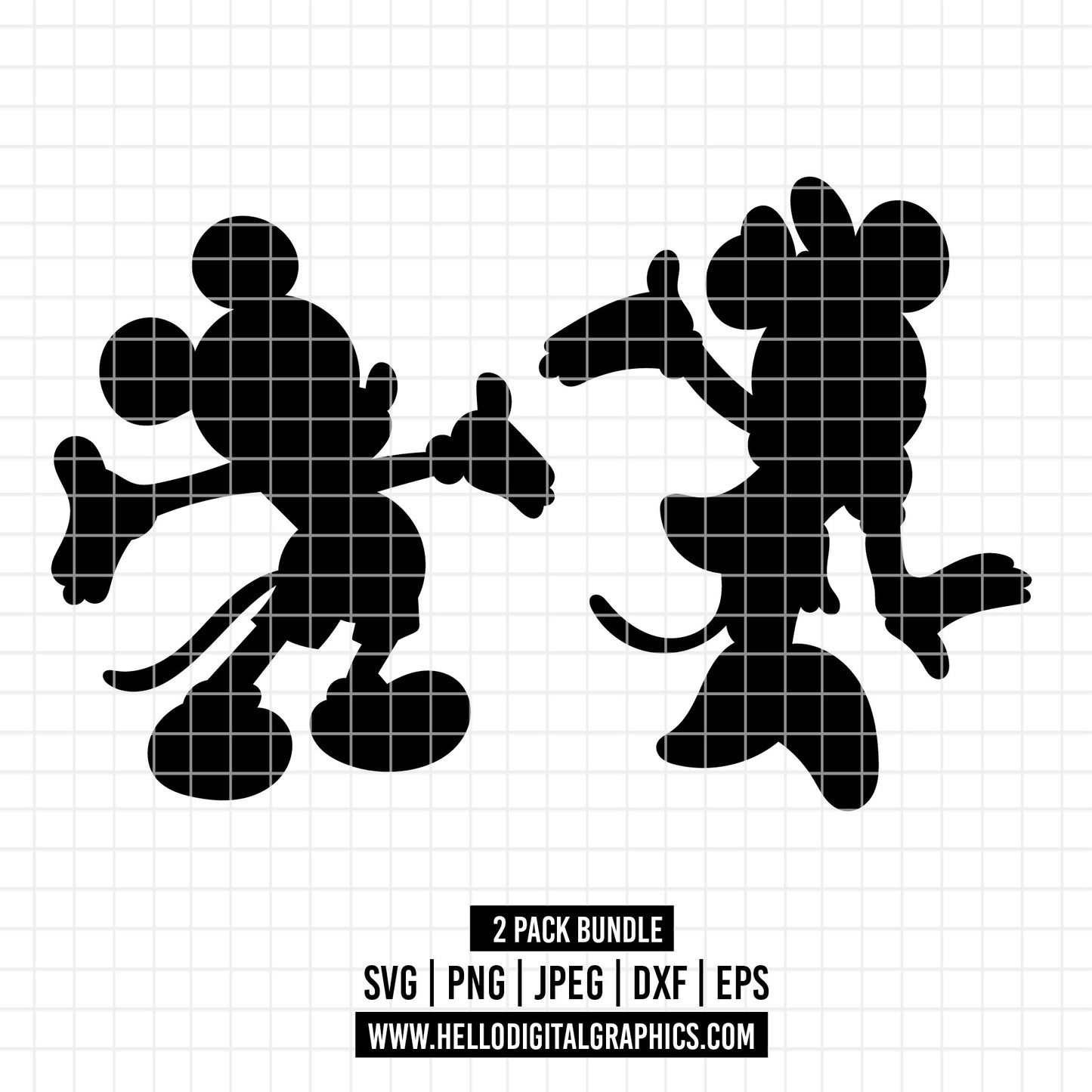 COD3078- Mickey and Minnie svg, Mickey Svg, Disney svg, Mickey sketch svg