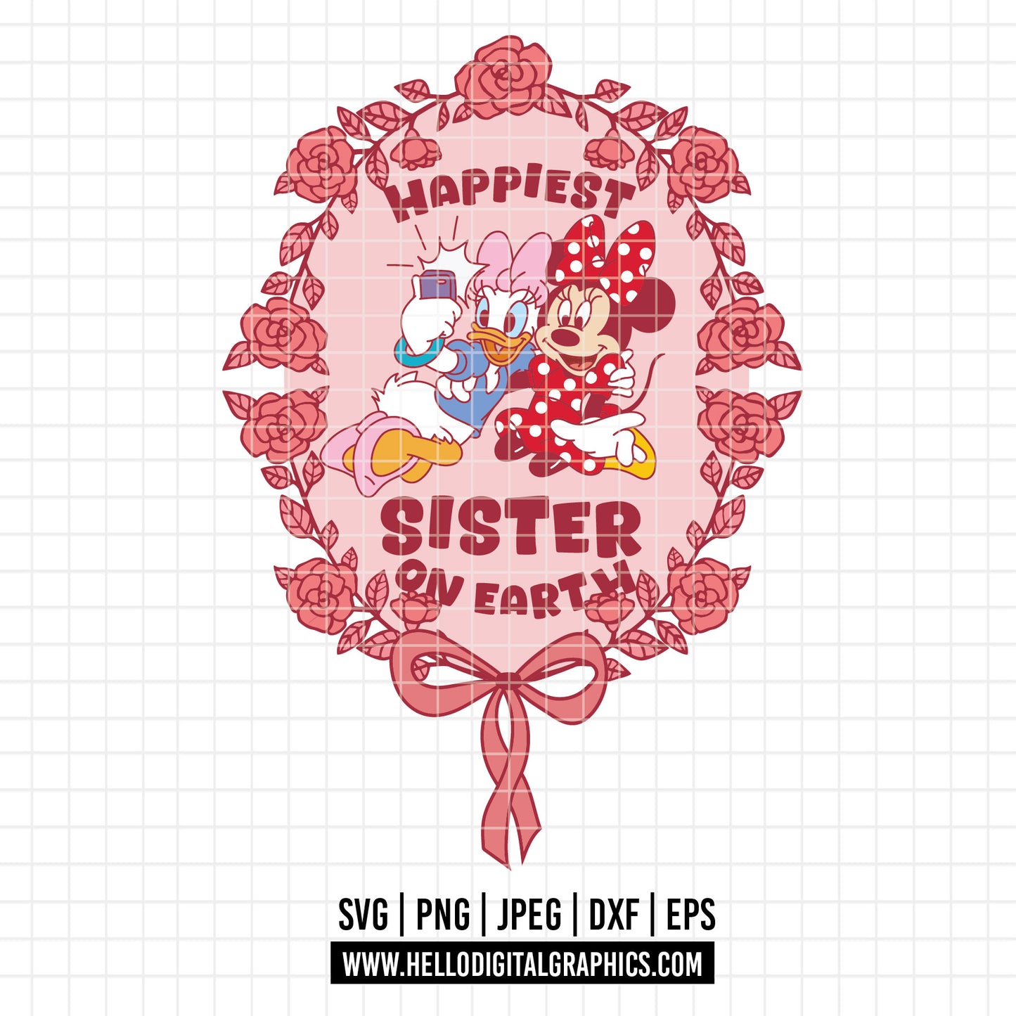 COD3083 - Happiest sister on earth svg, Happy Disney Park svg, Family Trip svg, Vacay Mode Svg, mickey svg, family svg